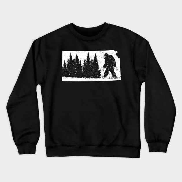 Kansas Bigfoot Crewneck Sweatshirt by Tesszero